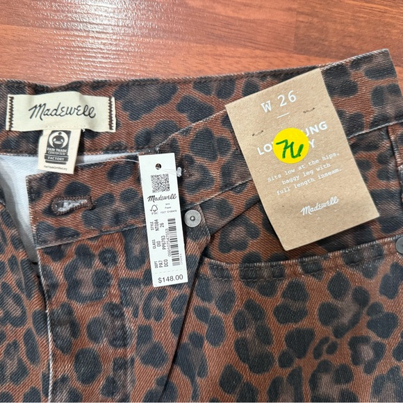 NWT Madewell Low-Slung Baggy Animal Print Jean - Picture 6 of 10